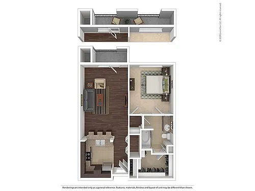 Floor plan 1 Bedroom 1 Bathroom A2