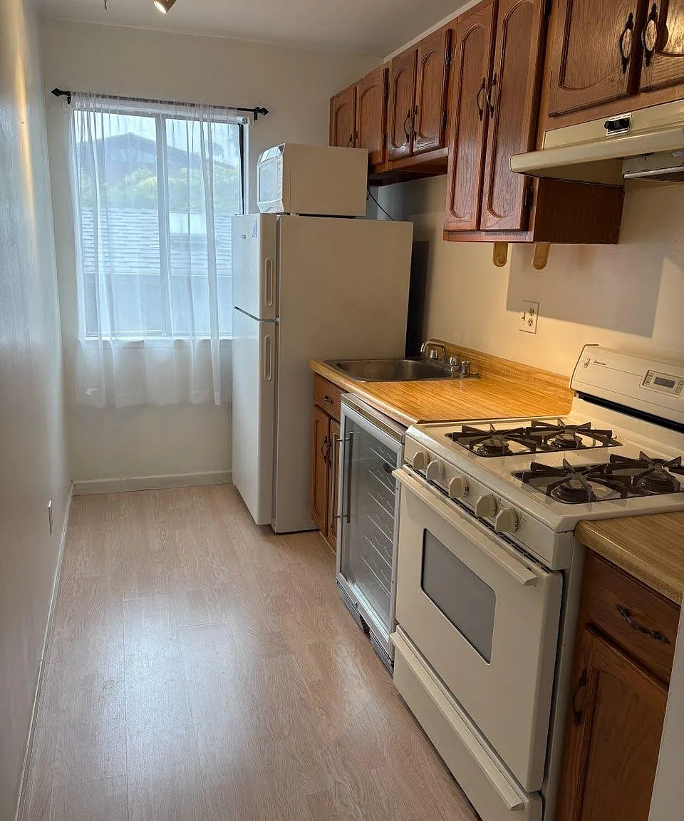 Full kitchen with Gas stove, full oven, dishwasher, full size fridge/freezer, microwave and plenty of cabinets.