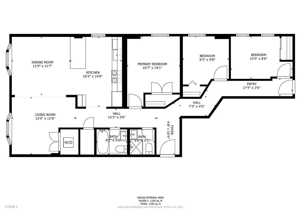 Floor plan Three Bedroom
