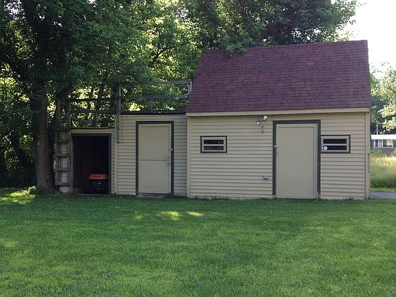 The three sheds in backyard