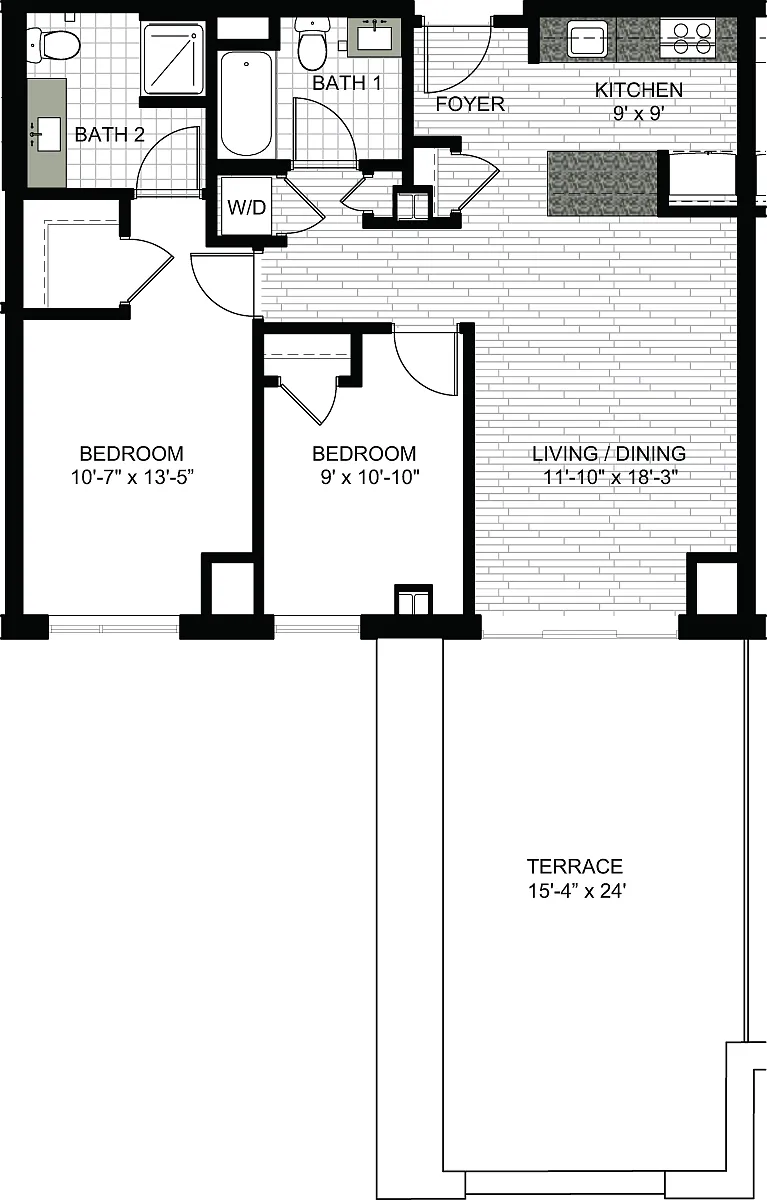Floor plan 2 Bedrooms F