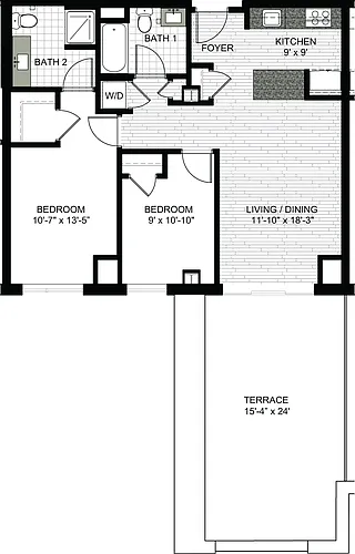 Floor plan 2 Bedrooms F