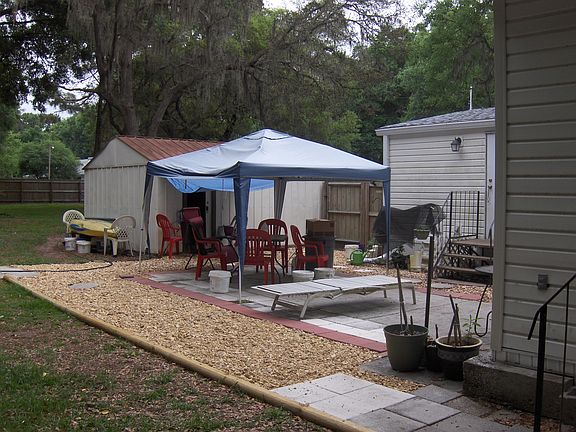 shed and patio