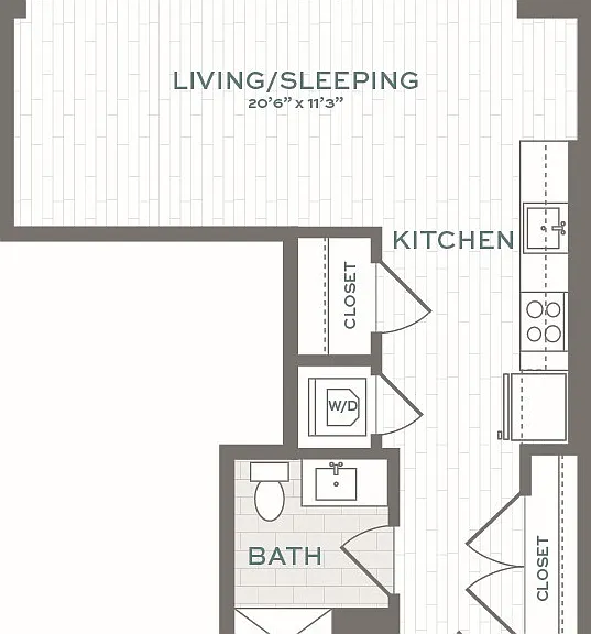 Lantera at Boston Landing - S.2 - 1 Beds - 1 Baths - 553 Sq. ft.