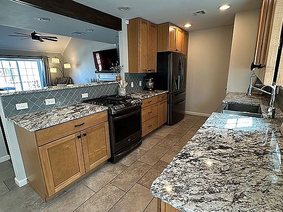 LG gas range/oven, LG fridge