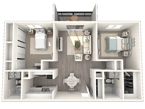 Floor plan Renovated 2 Bed 2 Bath