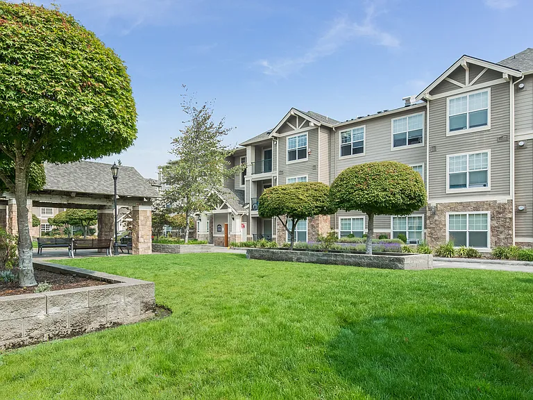 Expansive community spaces, including tranquil courtyards