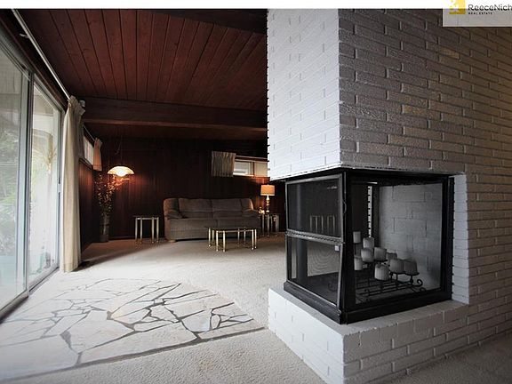 See-Through FP, Marble Mosaic & Redwood Accents...Phenomenal Mid-Century Features