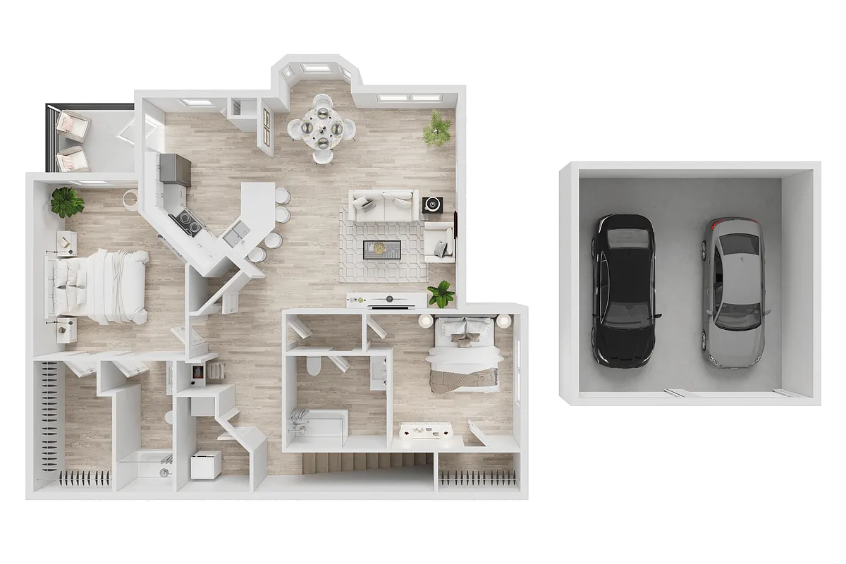 Floor plan B4 - Attached Garage