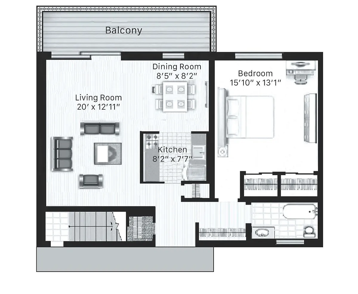 Floor plan 1X1