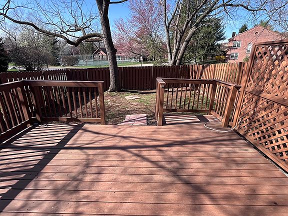 Back patio & fenced in yard