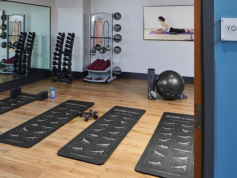 Apartment community Yoga Studio at Griffis LoDo in Denver, CO.