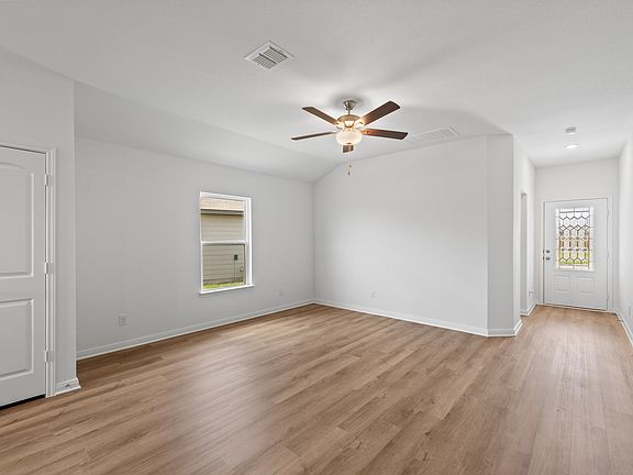 Luxury vinyl flooring in the family room