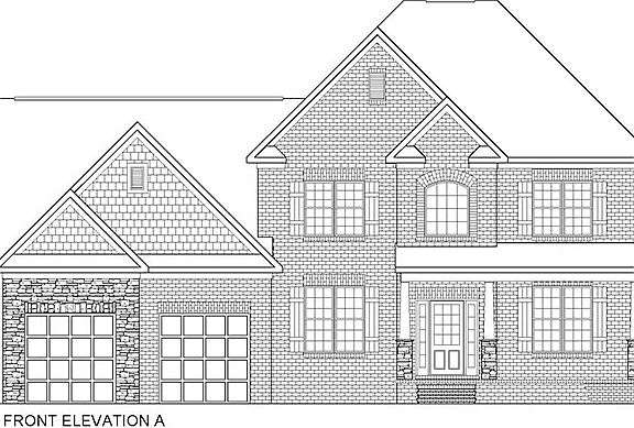 Elevation A Front Load Garage