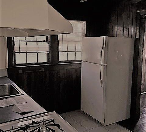 Kitchen with gas stove