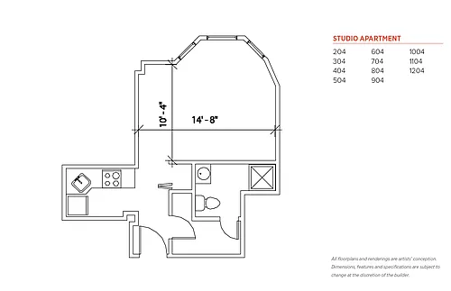 Floor plan Studio