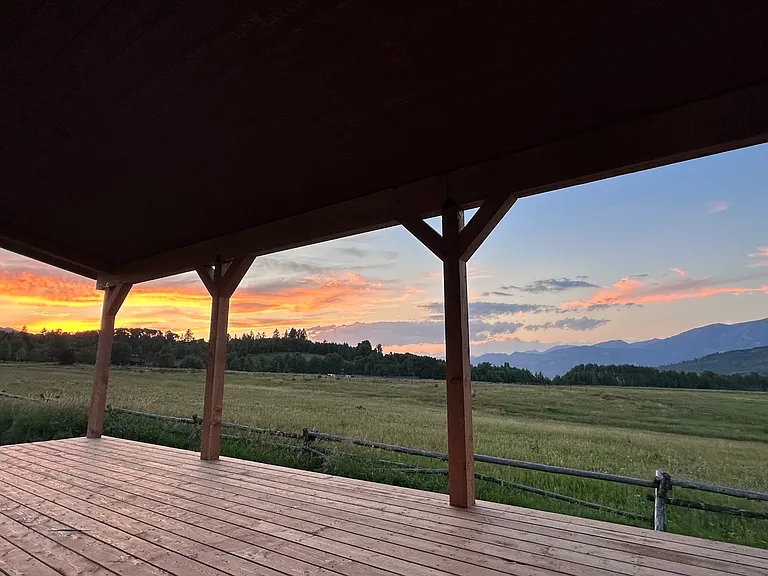 Endless sunsets and horses to watch all day.
