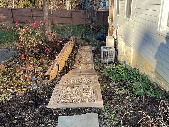 Steps that lead to private entrance.