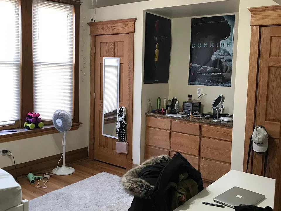 BR #1 has double closets with oak doors + granite counter