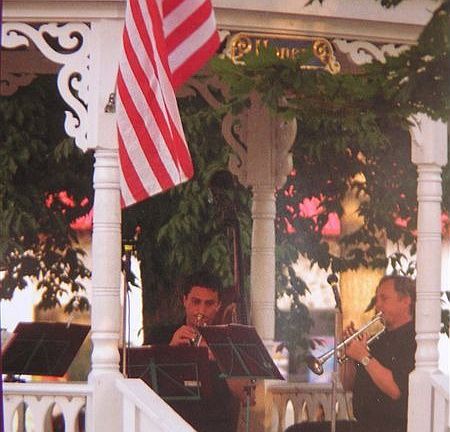 Two blocks South to music and farm market in the city park
