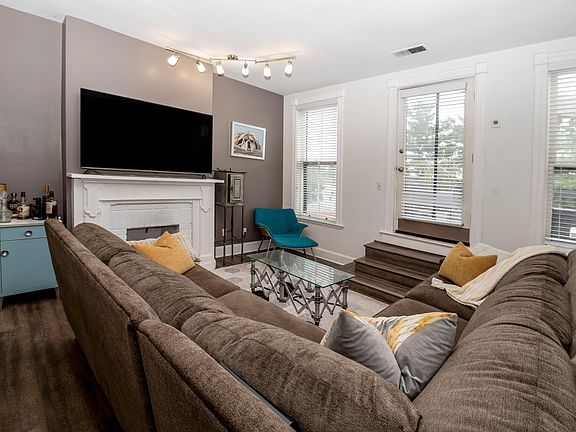 Living room full of east-facing natural light