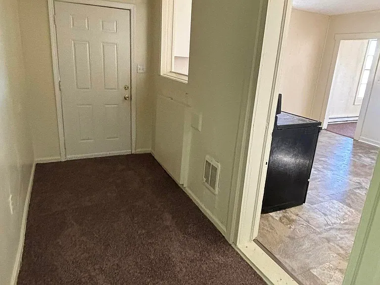 Hall to back door from the kitchen