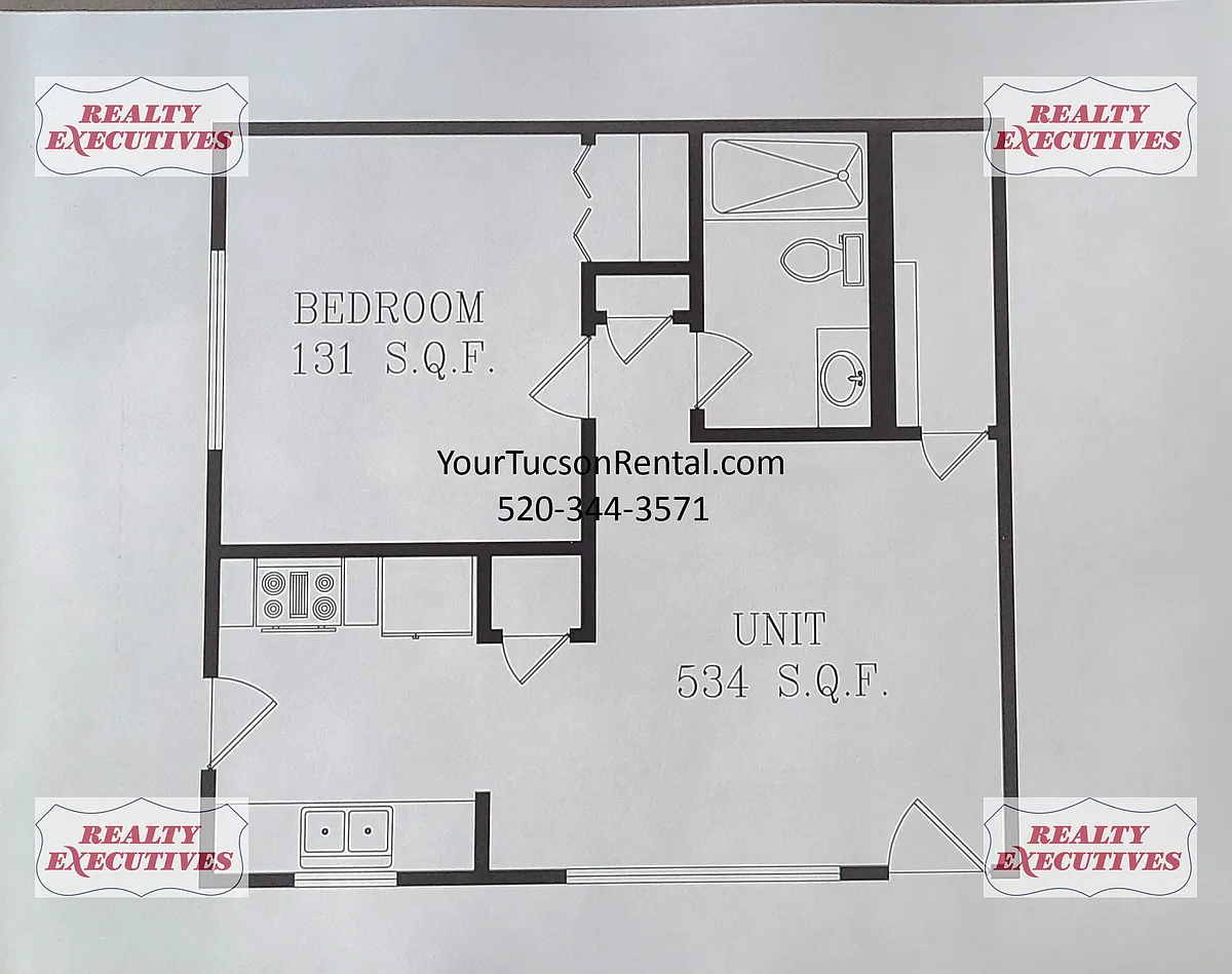 Floor plan 1- bedroom