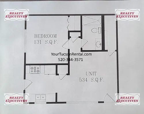 Floor plan 1- bedroom