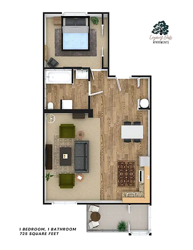 Floor plan 1 Bedroom