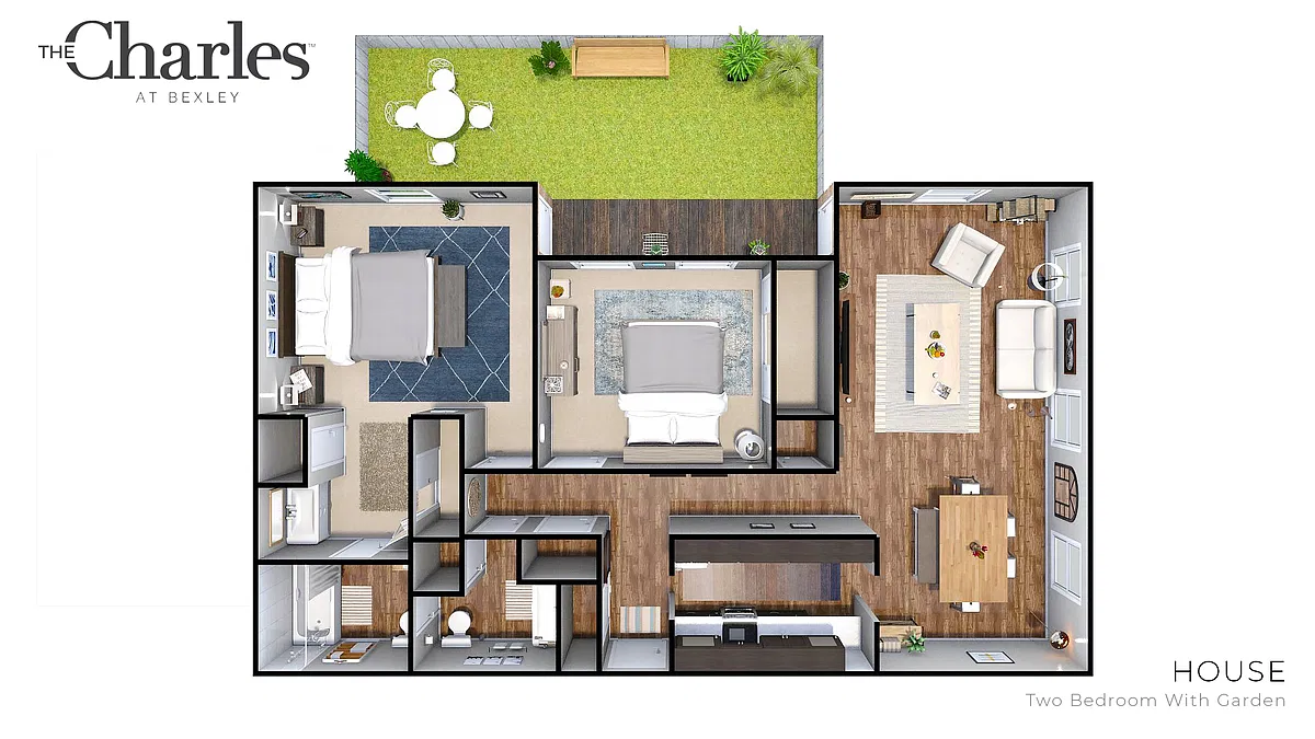 Floor plan 2 Bedroom Garden