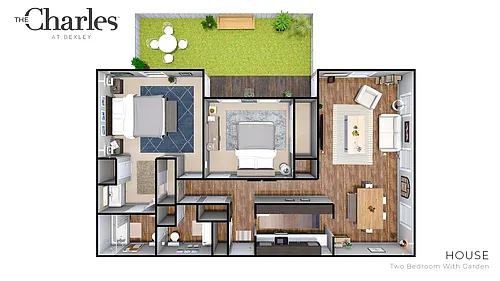 Floor plan 2 Bedroom Garden