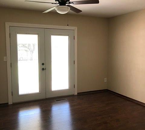 French doors out to Patio