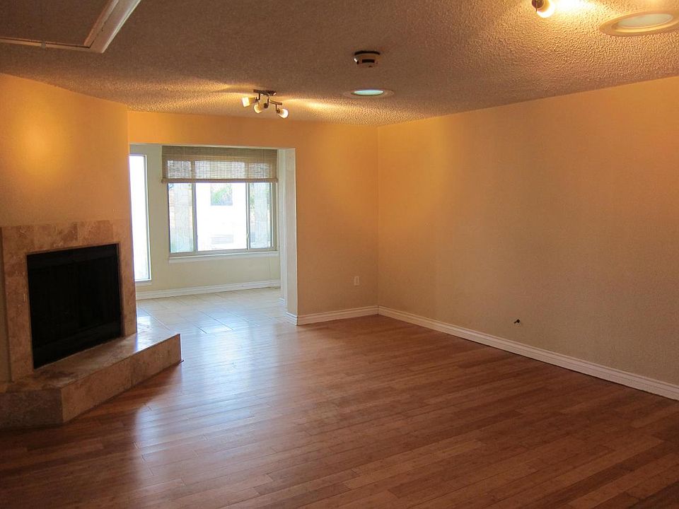 Living room and fireplace