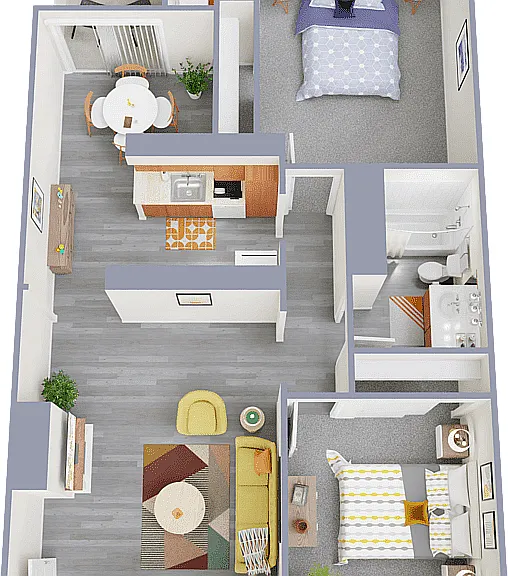 Two Bedroom One and One Half Bath Floor Plan Two Bedroom One and One Half Bath Floor Plan