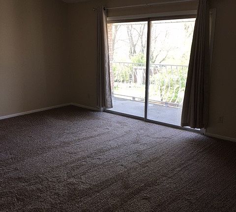 Living room with Deck