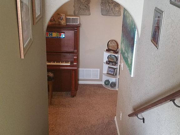 View down from front door