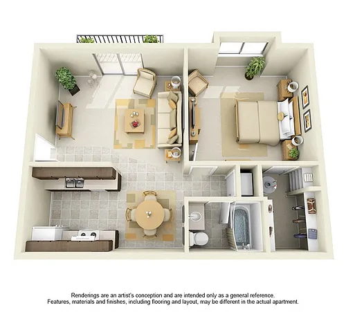 Floor plan 1 Bedroom