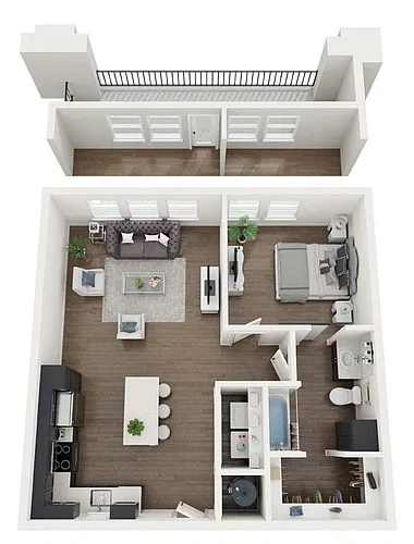 Floor plan 1B-B