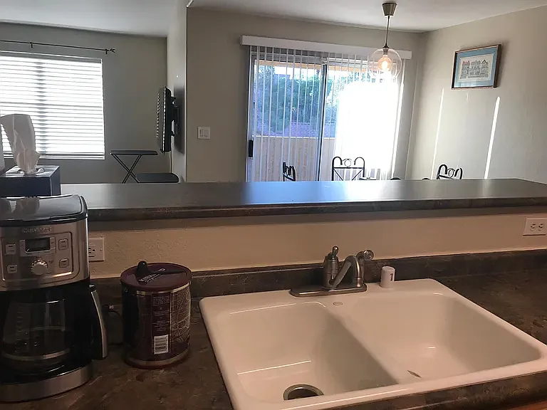 View of Living Room and Dining Room from Kitchen