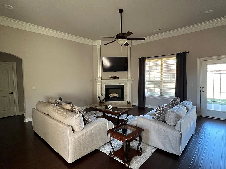 Living Room and Fireplace