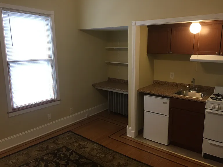 Kitchen/Desk area showing window