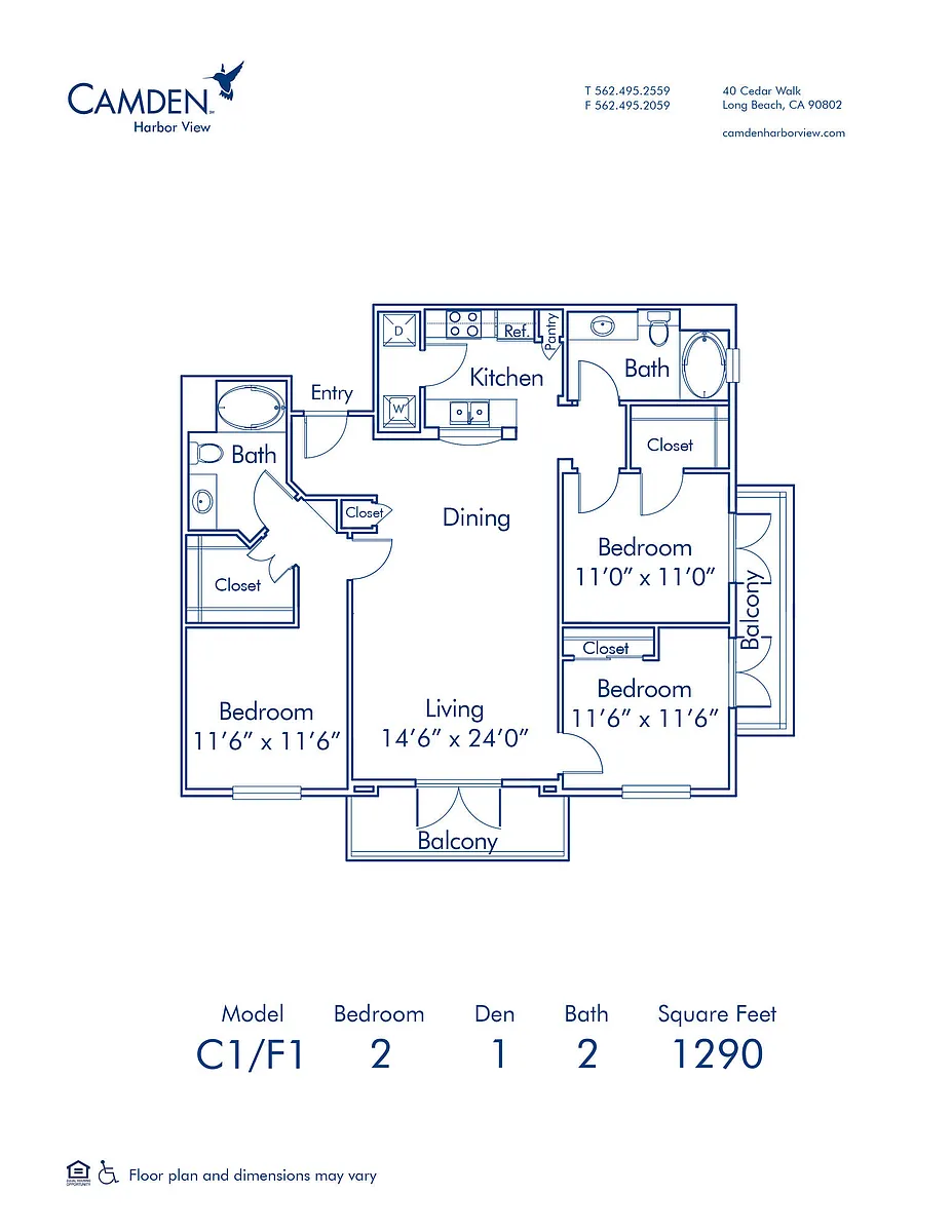 Floor plan C1/F1 Den