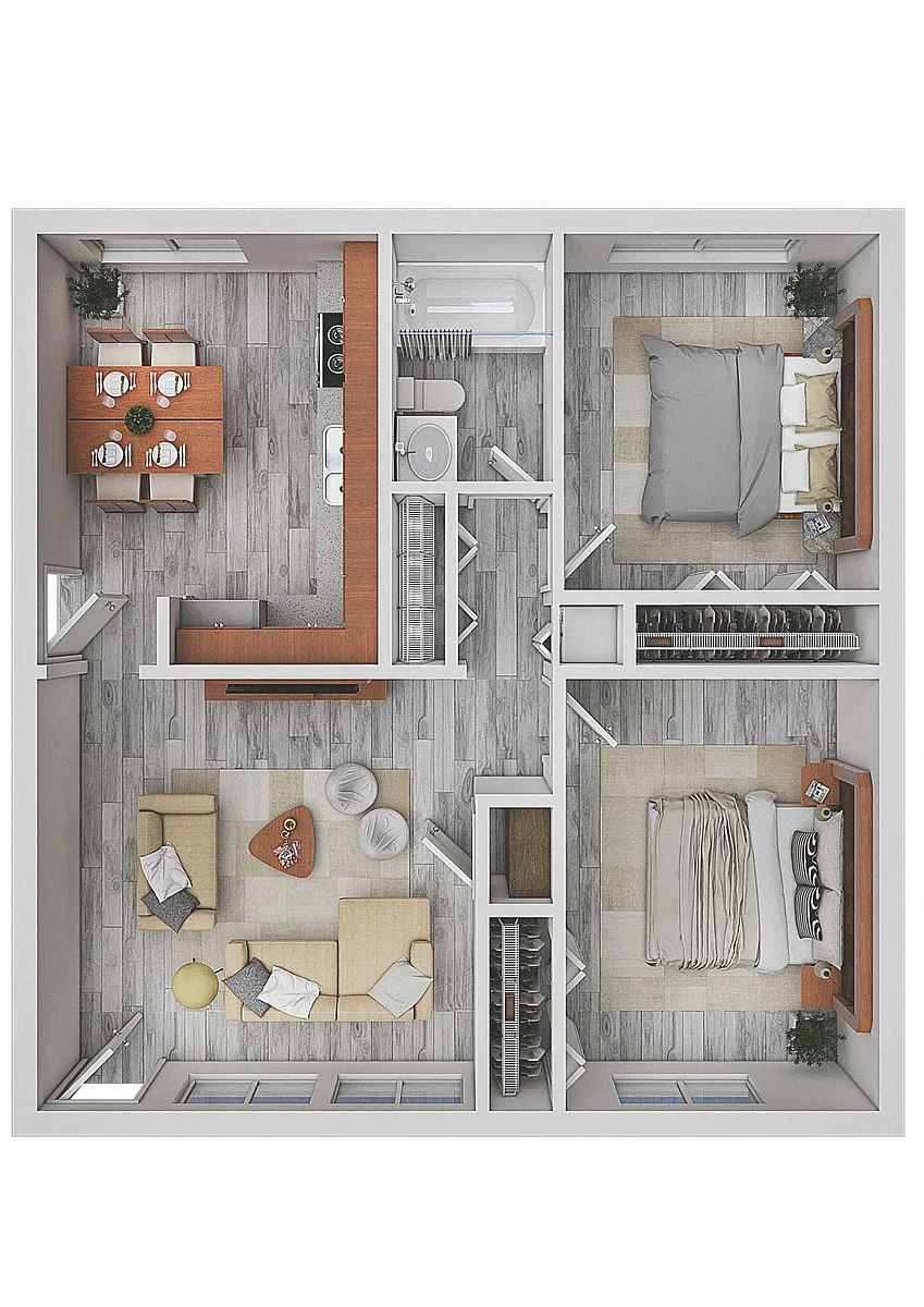 Floor plan Two Bedroom