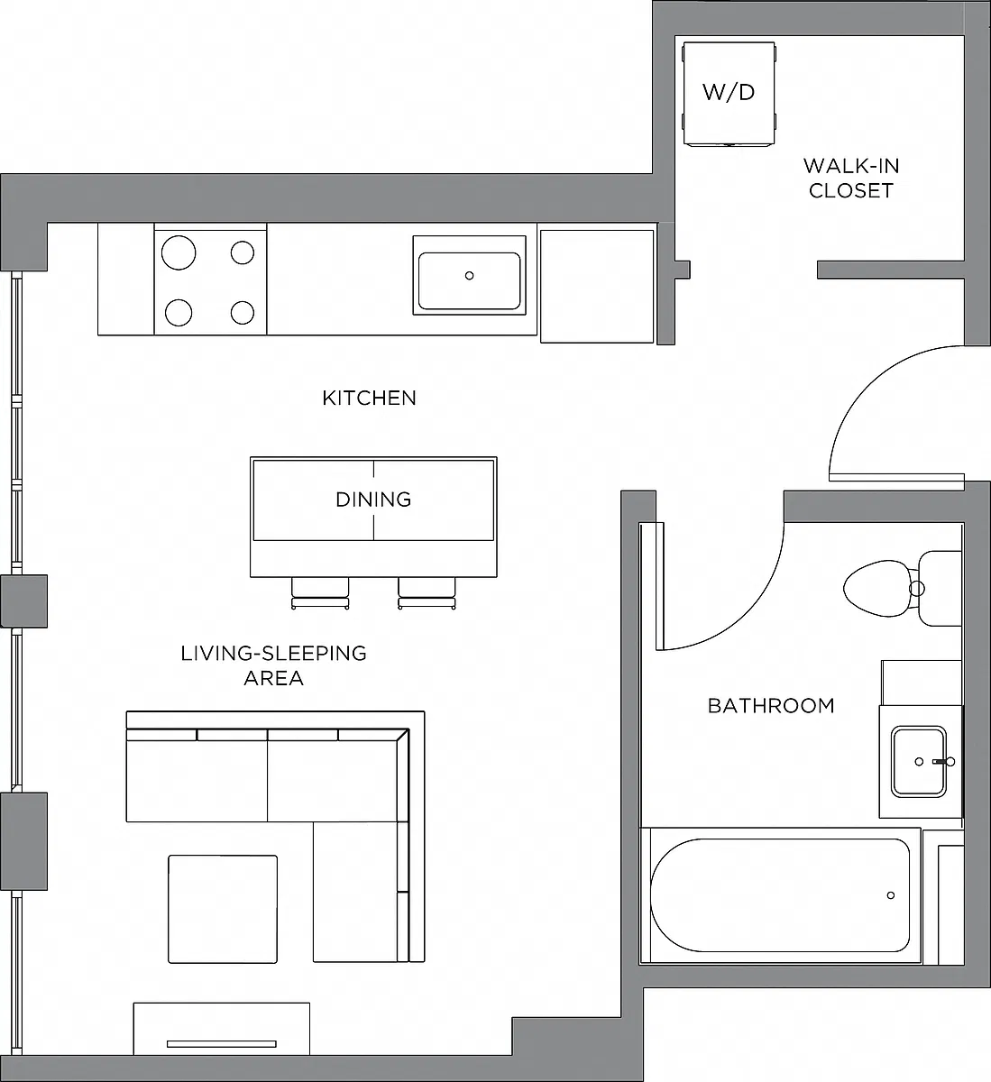 Floor plan Studio-440