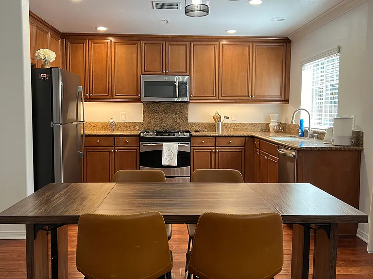 Kitchen and dining room.