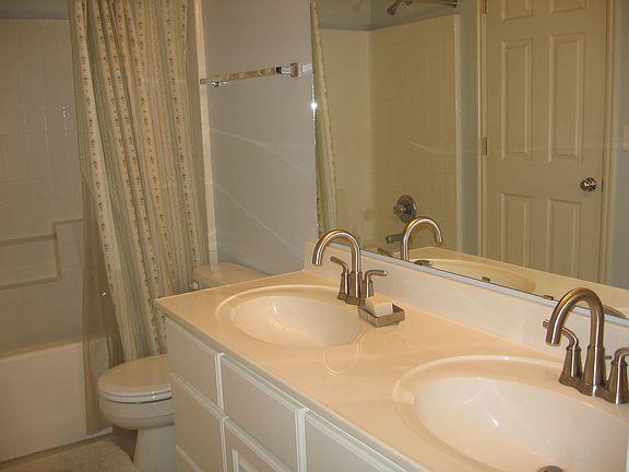 Master bath with double sinks.