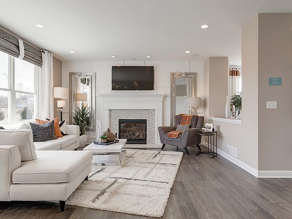 Fireplace in family room