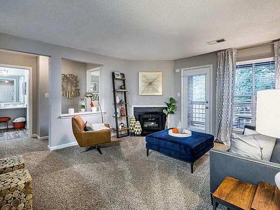 Living area with fireplace