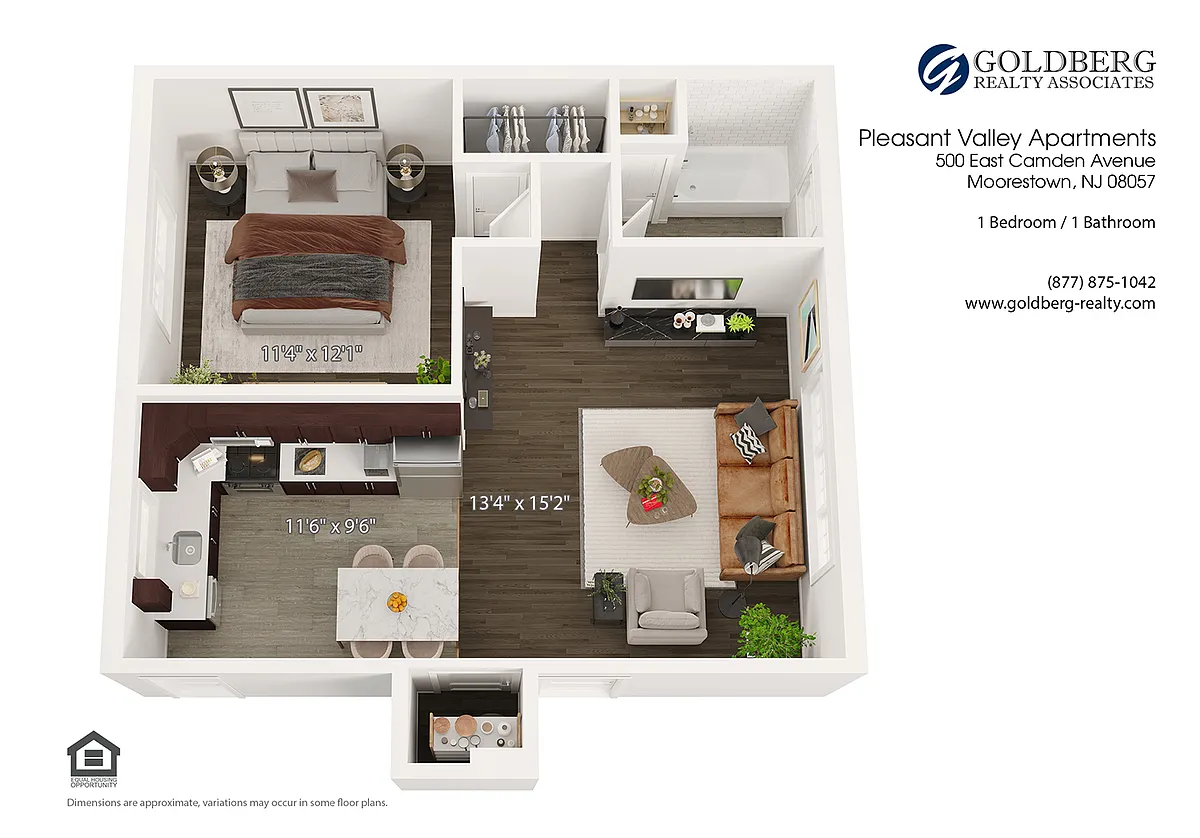 Floor plan 1 Bedroom