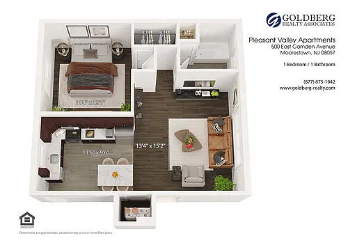 Floor plan 1 Bedroom